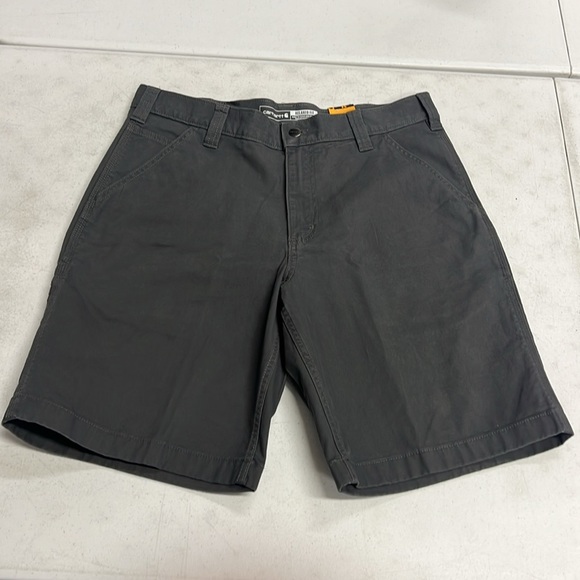 Carhartt Men's Rugged Flex Relaxed Fit Canvas Work Short Size 34 Gravel NWT - Picture 2 of 8